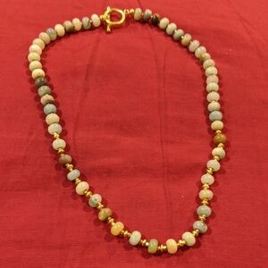 Toggle Sage Green Most Beautiful Gold Beaded Necklace